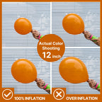 PartyWoo Burnt Orange Balloons 140pcs – Fall Color Balloon Arch Kit (18/12/10/5 in)