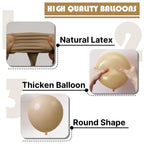 PartyWoo Cream Balloons 50 Pcs - 12in Beige Ivory Neutral Latex for Weddings & Celebrations