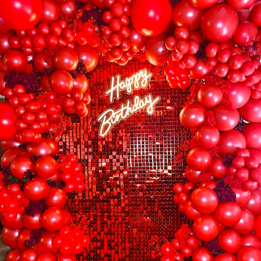PartyWoo Red Balloons 100pcs | 5 Inch Matte Red Latex Party Decor Red-Y57