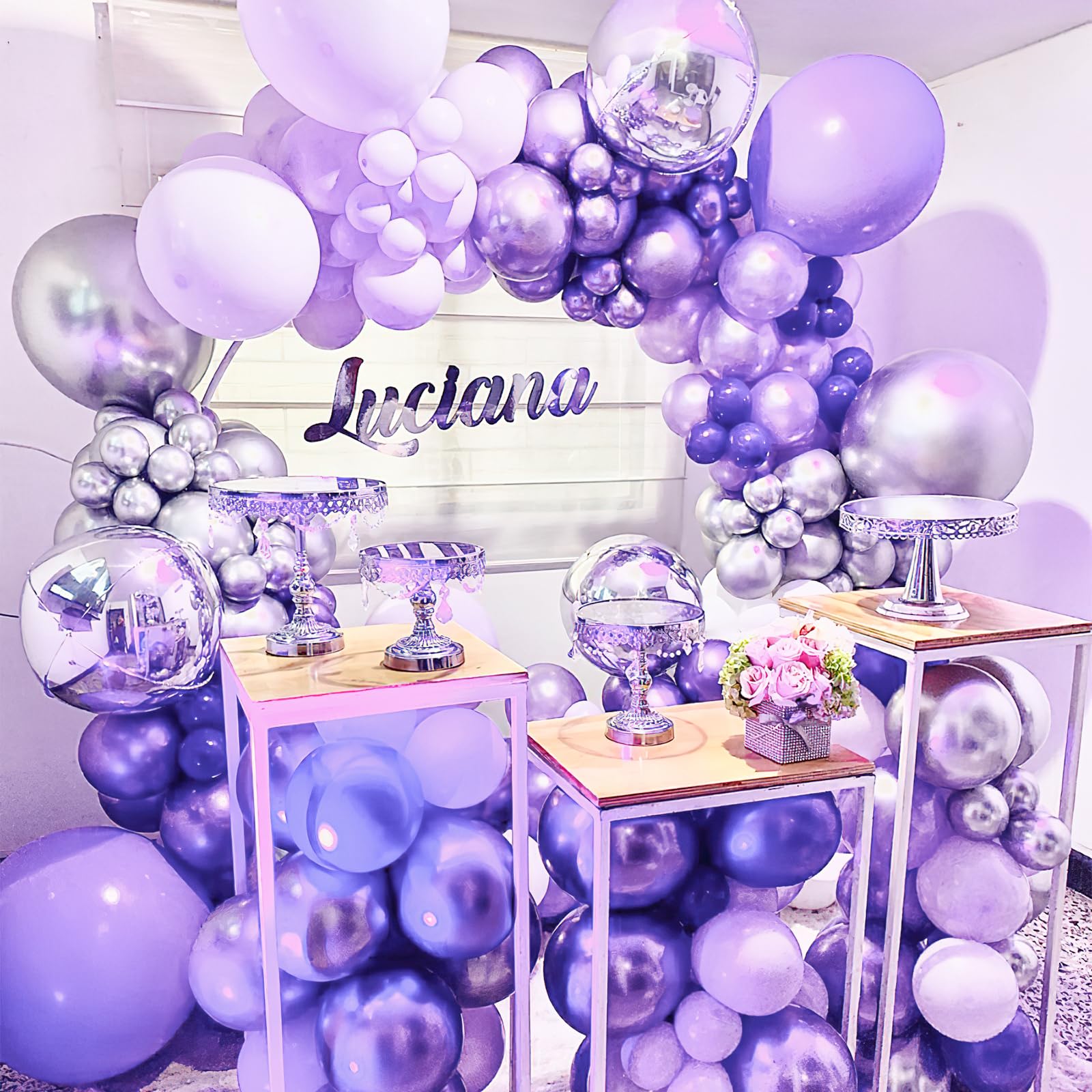 PartyWoo Metallic Purple Balloons – 50pcs, 12in Chrome Purple for Graduation, Weddings & Parties