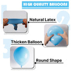 PartyWoo Light Blue Balloons – 50pcs, 12 inch Latex Balloons for Baby Showers, Weddings & Celebrations