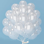 PartyWoo Clear Balloons 50pcs - 12 Inch Transparent Latex Balloons for Graduation, Wedding, Baby Shower