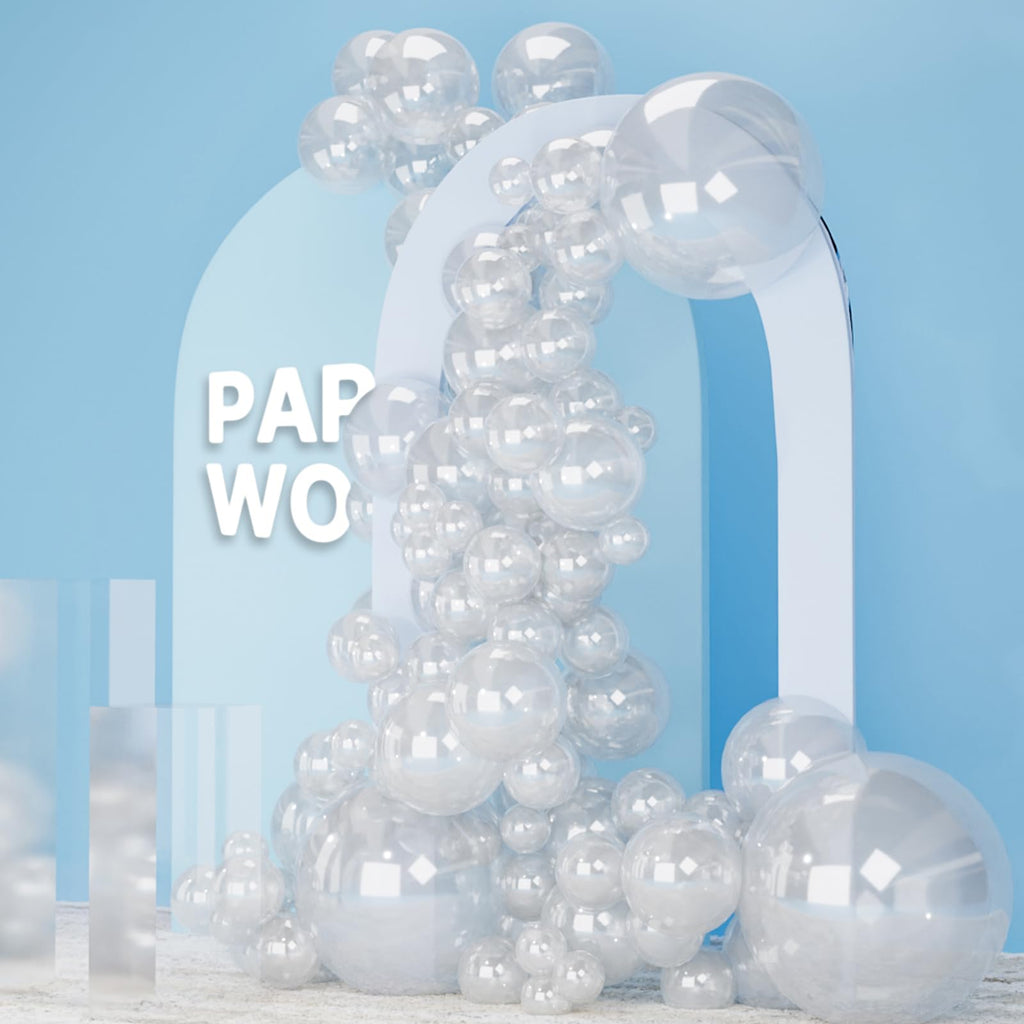 PartyWoo Clear Balloons Kit — 85pcs in 18/12/10/5 Inch for Graduation, Wedding & Baby Shower