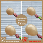 PartyWoo Cream Balloons 140 pcs – 18/12/10/5 in Beige Ivory Neutral Latex for Graduation, Birthday & Baby Shower