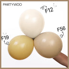 PartyWoo Cream Balloons 140 pcs – 18/12/10/5 in Beige Ivory Neutral Latex for Graduation, Birthday & Baby Shower