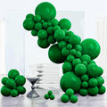 PartyWoo Dark Green Balloons 152pcs – Emerald Hunter Forest Party Kit (18/12/10/5 in) Arch & Garland Decor