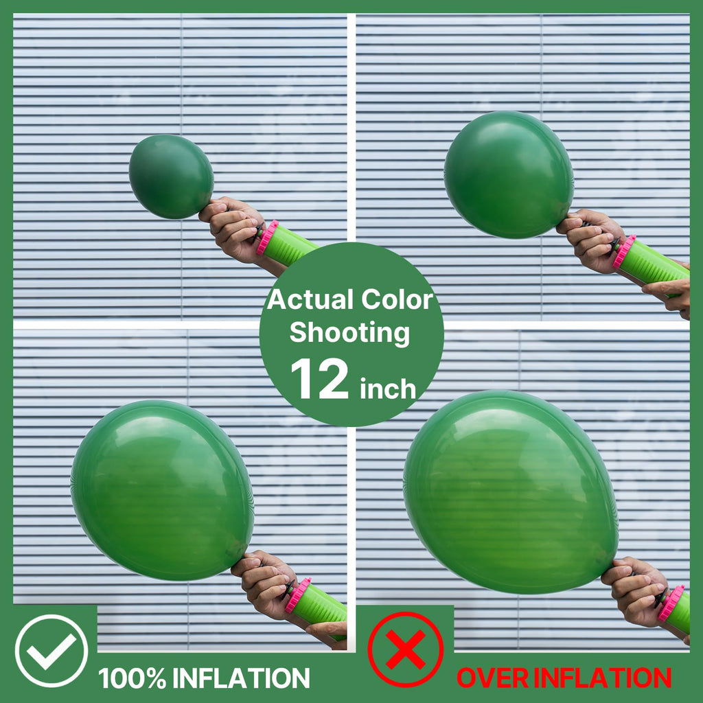 PartyWoo Dark Green Balloons 152pcs – Emerald Hunter Forest Party Kit (18/12/10/5 in) Arch & Garland Decor