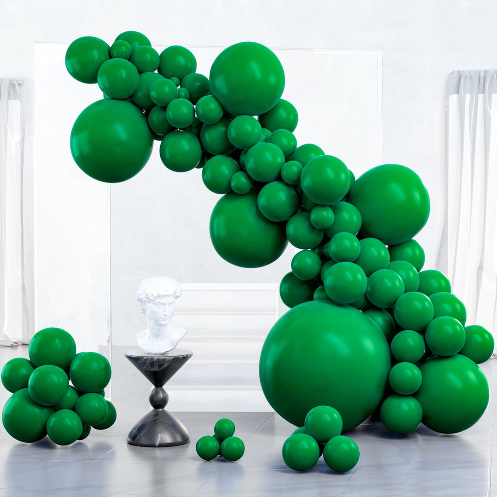 PartyWoo Dark Green Balloons Kit 127 Pcs for Arch Garlands 36in to 5in
