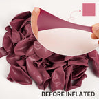 PartyWoo Mauve Balloons 50 Pcs, 12in – Dark Pink Boho Party Decor