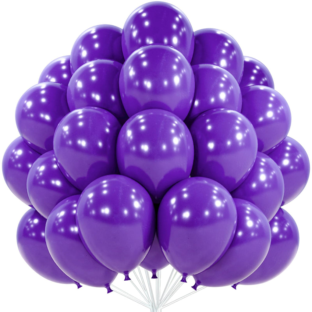 PartyWoo Dark Purple Balloons – 50pcs, 12in Royal Purple Latex Balloons for Birthday, Baby Shower & More