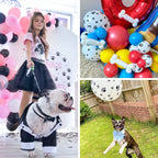 PartyWoo Paw Balloons – 50pcs 12in Matte White Paw Print Latex