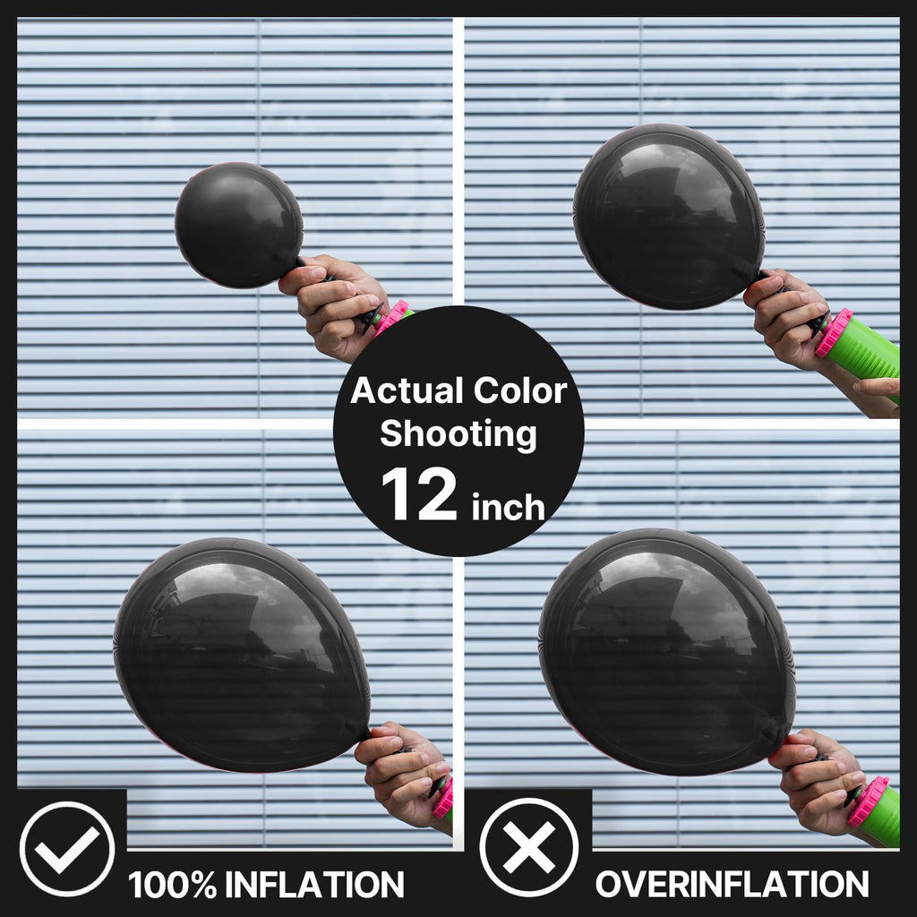 PartyWoo Black Balloons – 100pcs, 5-Inch Matte Latex Balloons for Weddings, Birthdays & Celebrations
