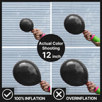 PartyWoo Black Balloons – 100pcs, 5-Inch Matte Latex Balloons for Weddings, Birthdays & Celebrations