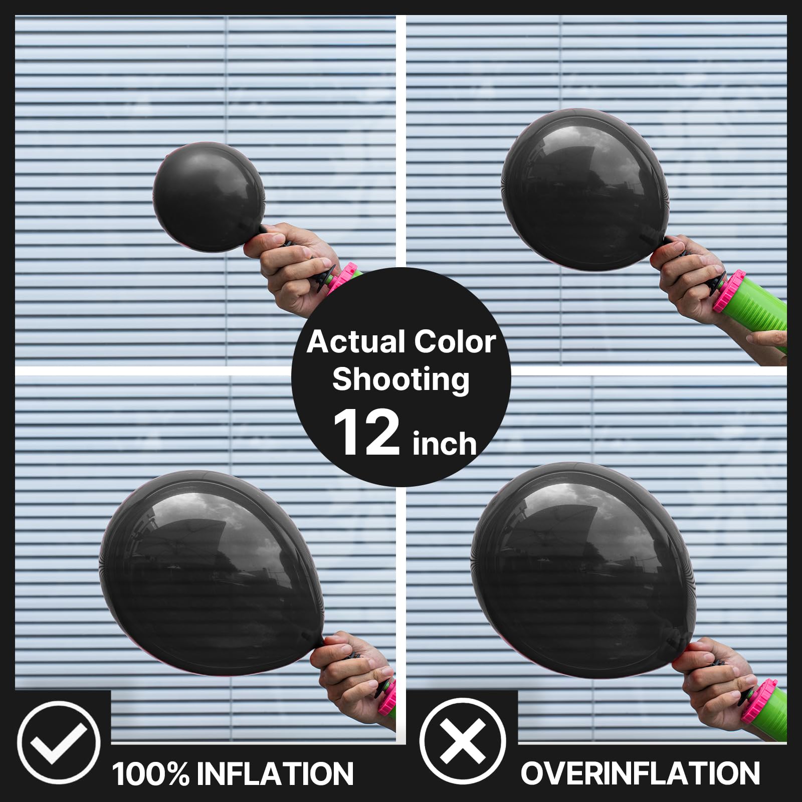 PartyWoo Black Balloons – 100pcs, 5-Inch Matte Latex Balloons for Weddings, Birthdays & Celebrations