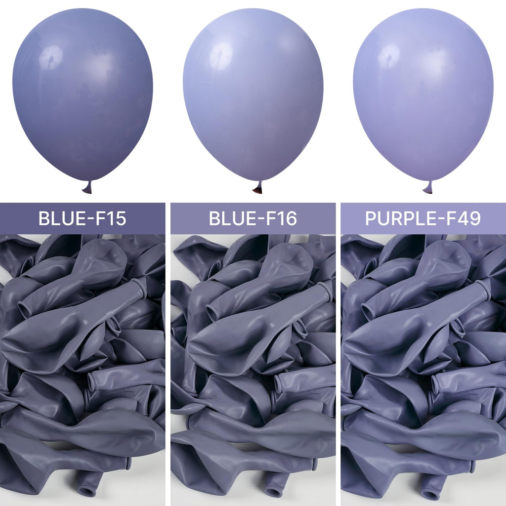 PartyWoo Dusty Blue Balloons 140pc Set – Navy Slate Arch Kit for Baby Showers & Parties
