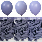 PartyWoo Dusty Blue Balloons 140pc Set – Navy Slate Arch Kit for Baby Showers & Parties