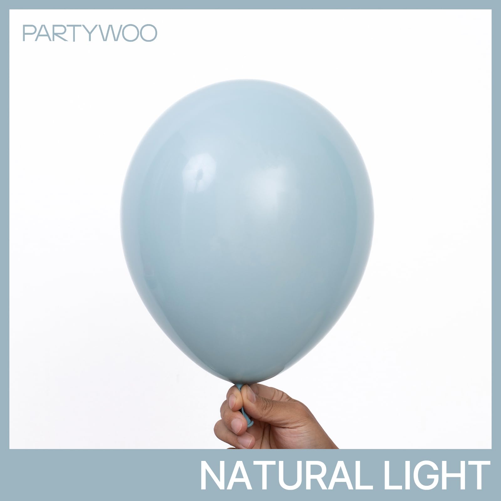 PartyWoo Dusty Blue Balloons 140pcs – Boho Arch Kit in 18/12/10/5 Inch for Graduation, Baby Shower & Birthday