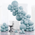 PartyWoo Dusty Blue Balloons 85pcs – Boho Arch Kit for Parties
