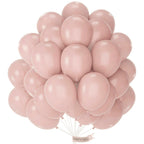 PartyWoo Dusty Pink Balloons 50pcs 12in – Boho Blush Latex Party Decor