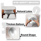 PartyWoo 50pcs Silver Metallic Balloons - 5inch for Garland or Arch | Birthday & Wedding Decor