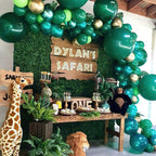 PartyWoo Dark Green Balloons 140pcs – Emerald Hunter Forest Pack (18/12/10/5in)