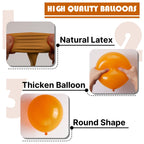 PartyWoo Burnt Orange Balloons 140pcs – Fall Color Balloon Arch Kit (18/12/10/5 in)