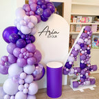 PartyWoo Purple Balloons 140 pcs — Arch Kit (18/12/10/5in) for Parties