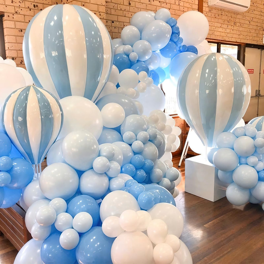 PartyWoo Pastel Blue Balloons – 50 pcs, 12-inch Latex for Balloon Garlands