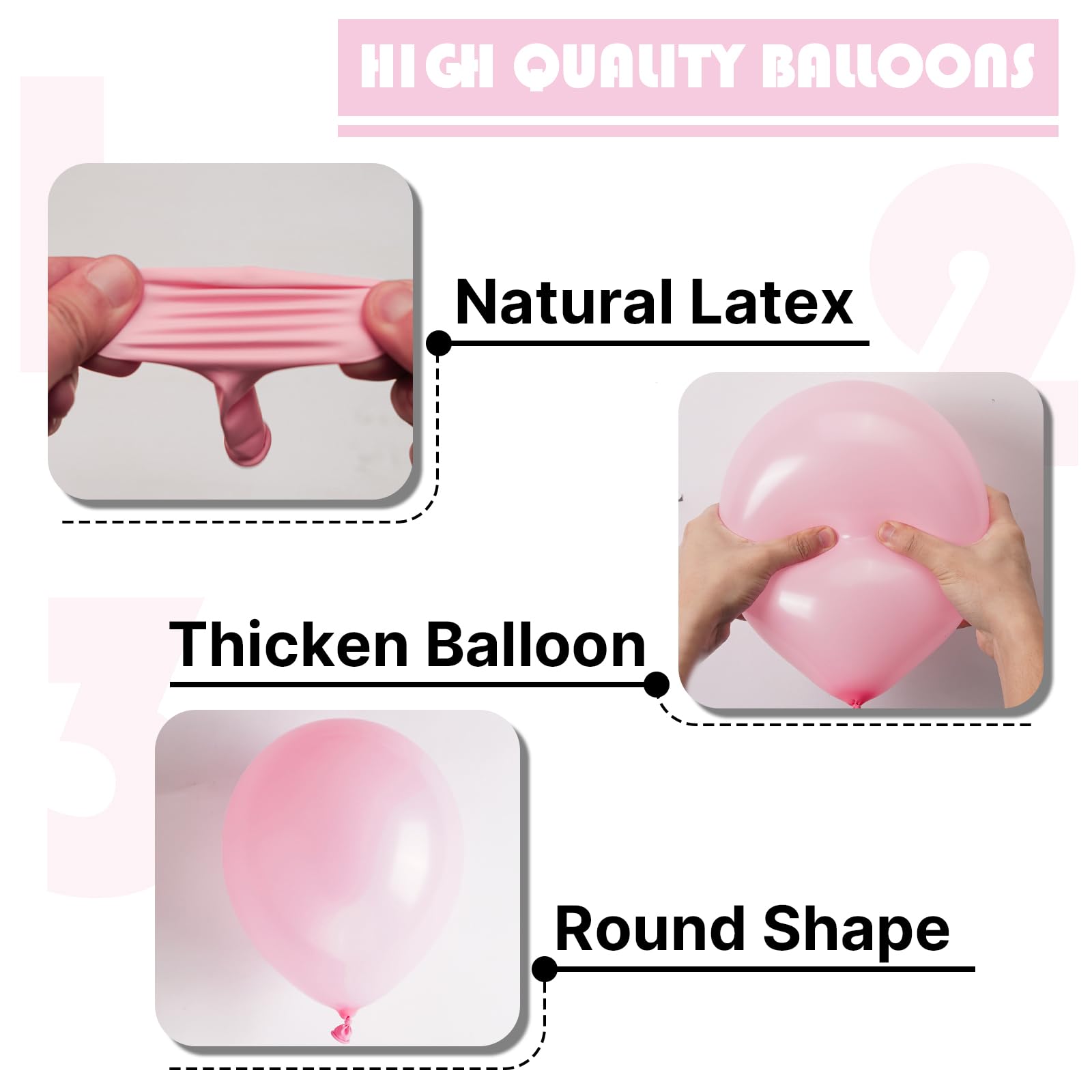 PartyWoo Pink Balloons 140 Pcs Pastel Arch Kit – 18in, 12in, 10in & 5in for Baby Showers & Gender Reveals