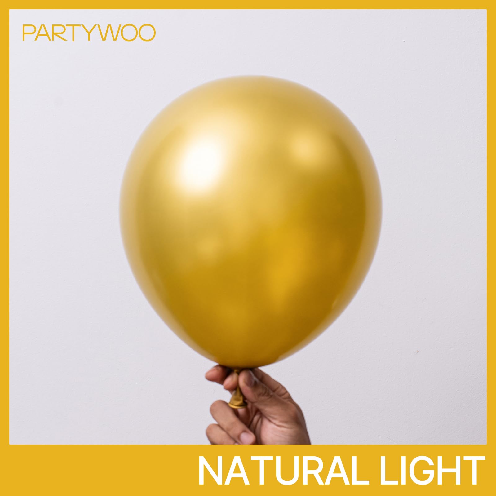 PartyWoo Gold Balloons 130pcs Arch Kit – 18/12/10/5 Inch for Birthday & Wedding | Gold-G101