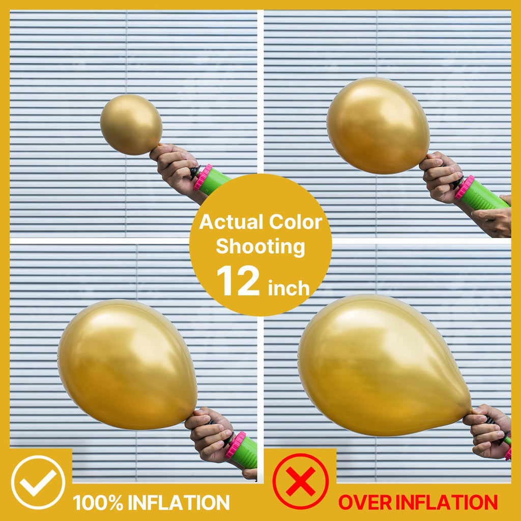 PartyWoo Gold Balloons 130pcs Arch Kit – 18/12/10/5 Inch for Birthday & Wedding | Gold-G101
