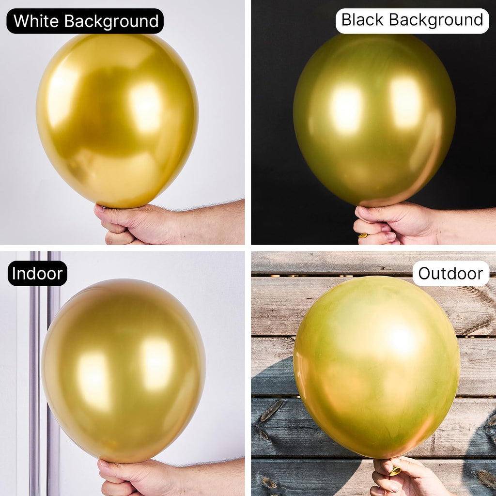 PartyWoo Gold Balloons – 50pc 12in Latex Balloons for Party Decor