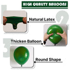 PartyWoo Dark Green Balloons Kit 127 Pcs for Arch Garlands 36in to 5in