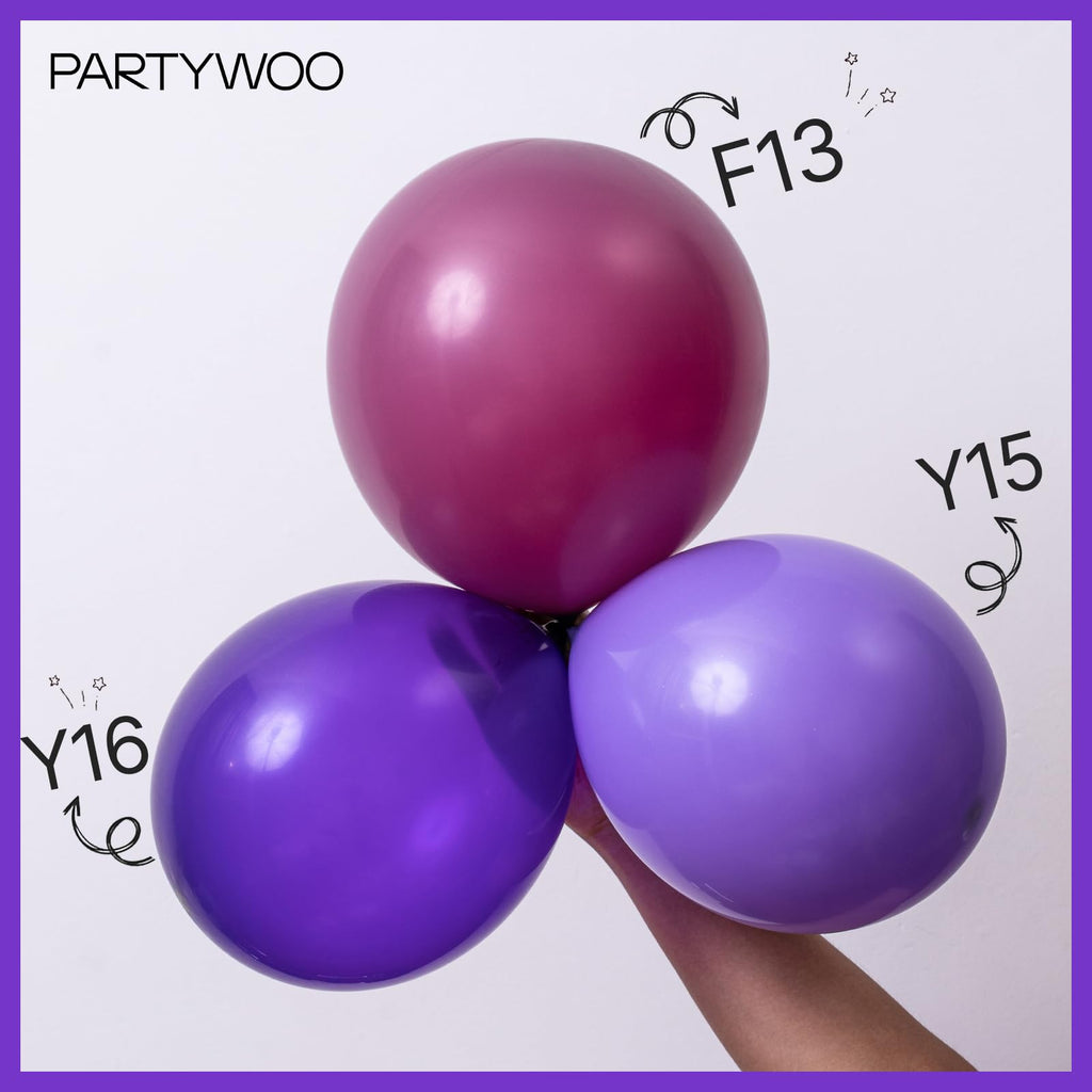PartyWoo Dark Purple Balloons – 50x 5inch Royal Purple Latex Party Decorations for Weddings, Birthdays, and More