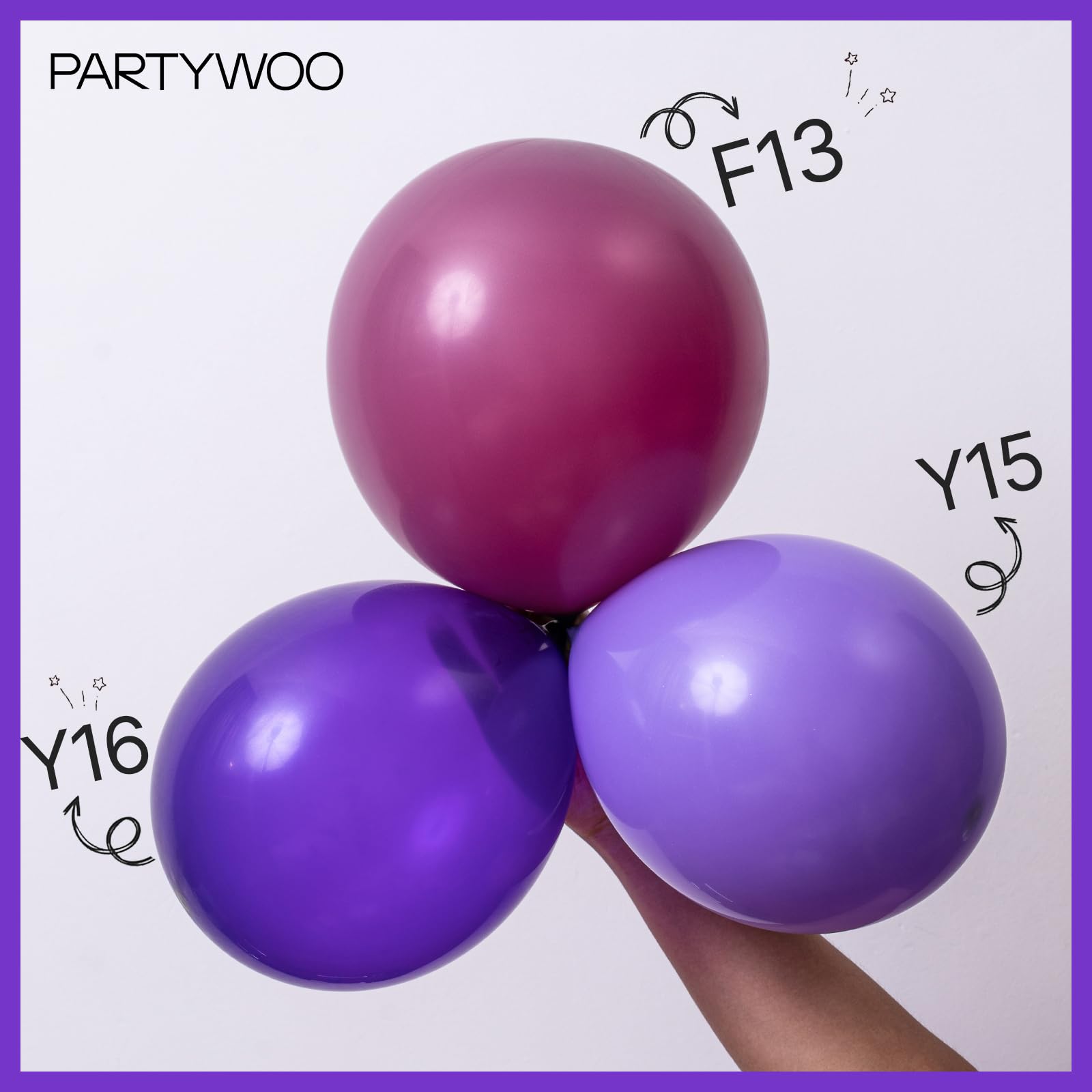 PartyWoo Dark Purple Balloons – 50x 5inch Royal Purple Latex Party Decorations for Weddings, Birthdays, and More