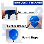 PartyWoo Royal Blue Balloons 120pcs – Multi-Size Arch Kit for Baby Shower, Graduation & Birthday Parties