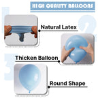 PartyWoo Light Blue Balloons Kit – 140 Pcs Pastel Sky Blue Balloons for Graduation, Baby Shower & Party Decor