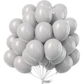 PartyWoo Gray Balloons – 50pcs, 12\" Matte Latex Helium Balloons for Baby Showers, Weddings, Birthdays