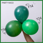 PartyWoo Dark Green Balloons 152pcs – Emerald Hunter Forest Party Kit (18/12/10/5 in) Arch & Garland Decor