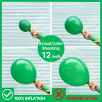 PartyWoo Green Balloons 100 Pcs – Mixed Sizes Balloon Arch Kit for Birthday & Parties