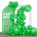 PartyWoo Green Balloons 100 Pcs – Mixed Sizes Balloon Arch Kit for Birthday & Parties