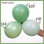 PartyWoo Dusty Green Balloons – 50ct, 5in Matte Sage (Boho)