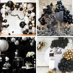 PartyWoo Black Matte Latex Balloons – 50pc, 5in, Helium or Air Fill for Parties