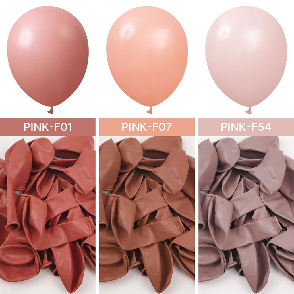 PartyWoo Dusty Pink Balloons 50pcs 12in – Boho Blush Latex Party Decor