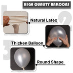 PartyWoo Pearl White Balloons 50pcs 12in | Metallic Latex for Weddings & Celebrations