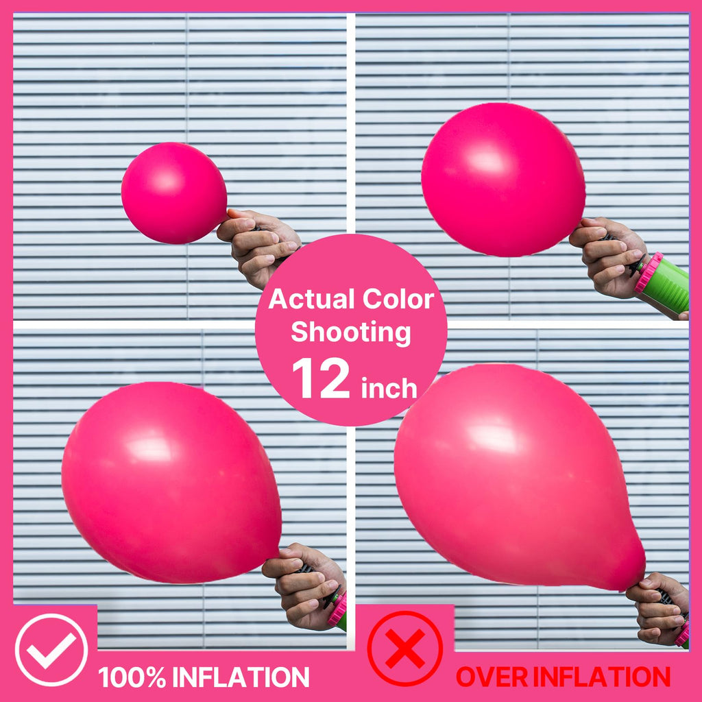 PartyWoo Hot Pink Balloons 152 pcs – Magenta Fuchsia Arch Kit for Weddings & Parties