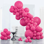 PartyWoo Hot Pink Balloons 152 pcs – Magenta Fuchsia Arch Kit for Weddings & Parties