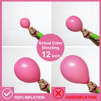 PartyWoo Hot Pink Balloons 140pcs – 18/12/10/5in Magenta Arch Garland Kit for Weddings & Parties