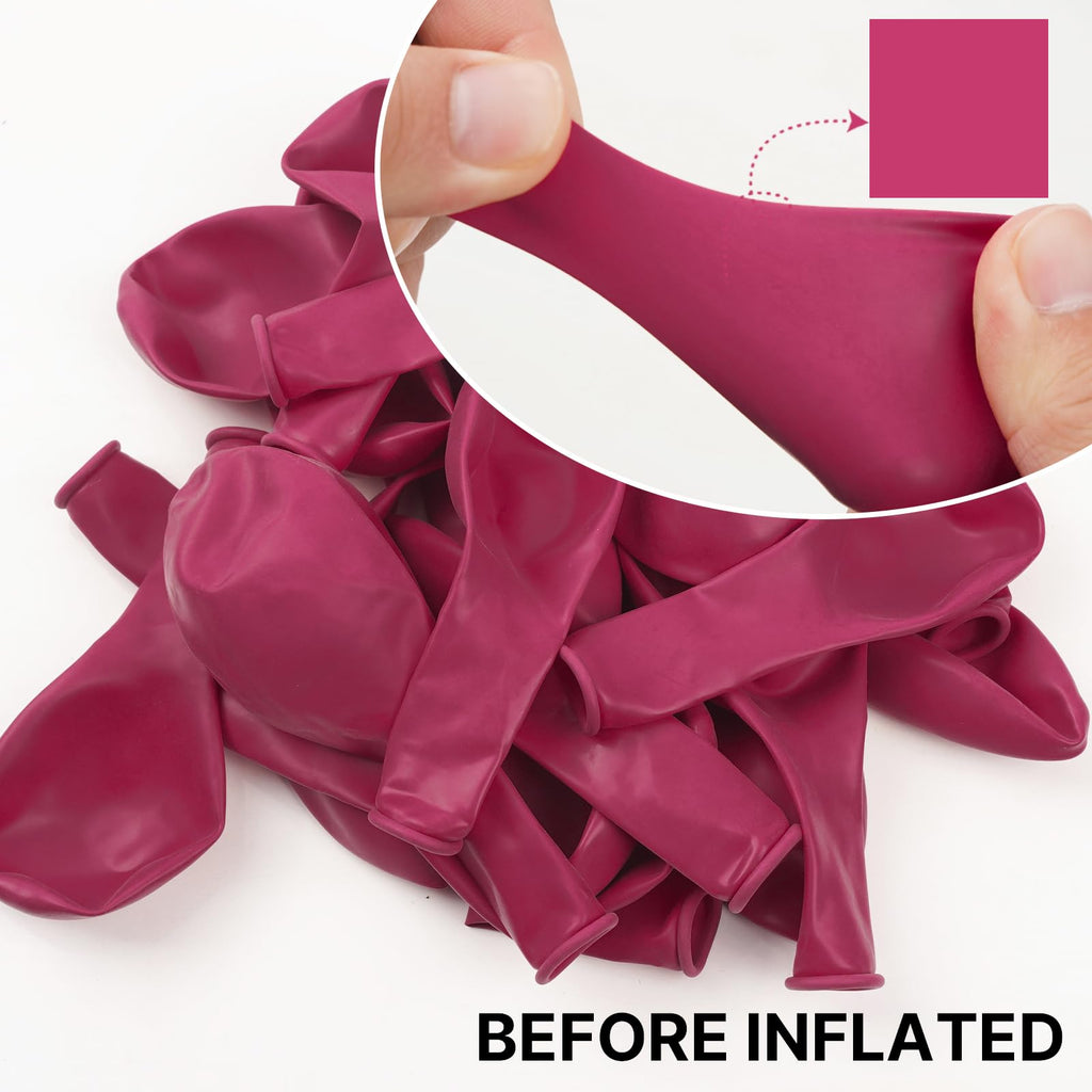 PartyWoo Hot Pink Balloons – 50 Pack, 12" Magenta Fuchsia Latex Balloons for Weddings & Parties