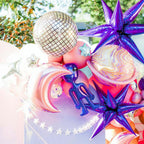 PartyWoo Metallic Purple Star Balloons 110pcs – Foil Star Balloon Arch Kit for Birthday & Wedding